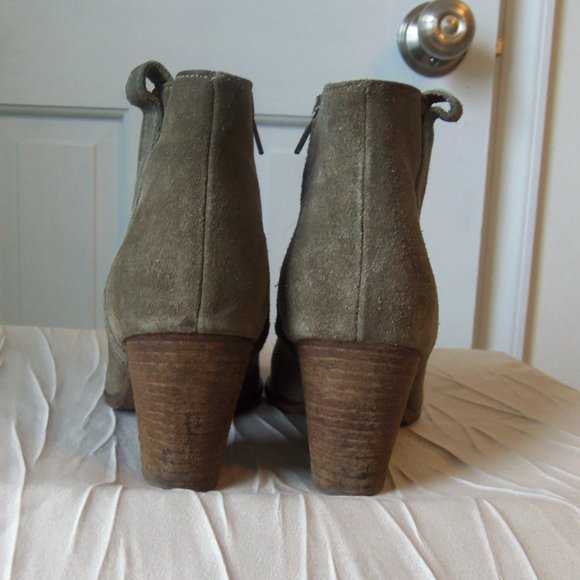 Madewell Taupe Suede Ankle Boots sz 8 - Picture 4 of 9